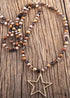 Boho Necklace, RH Tiger Eye, Star Brown Natural Stone
